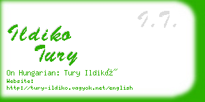 ildiko tury business card